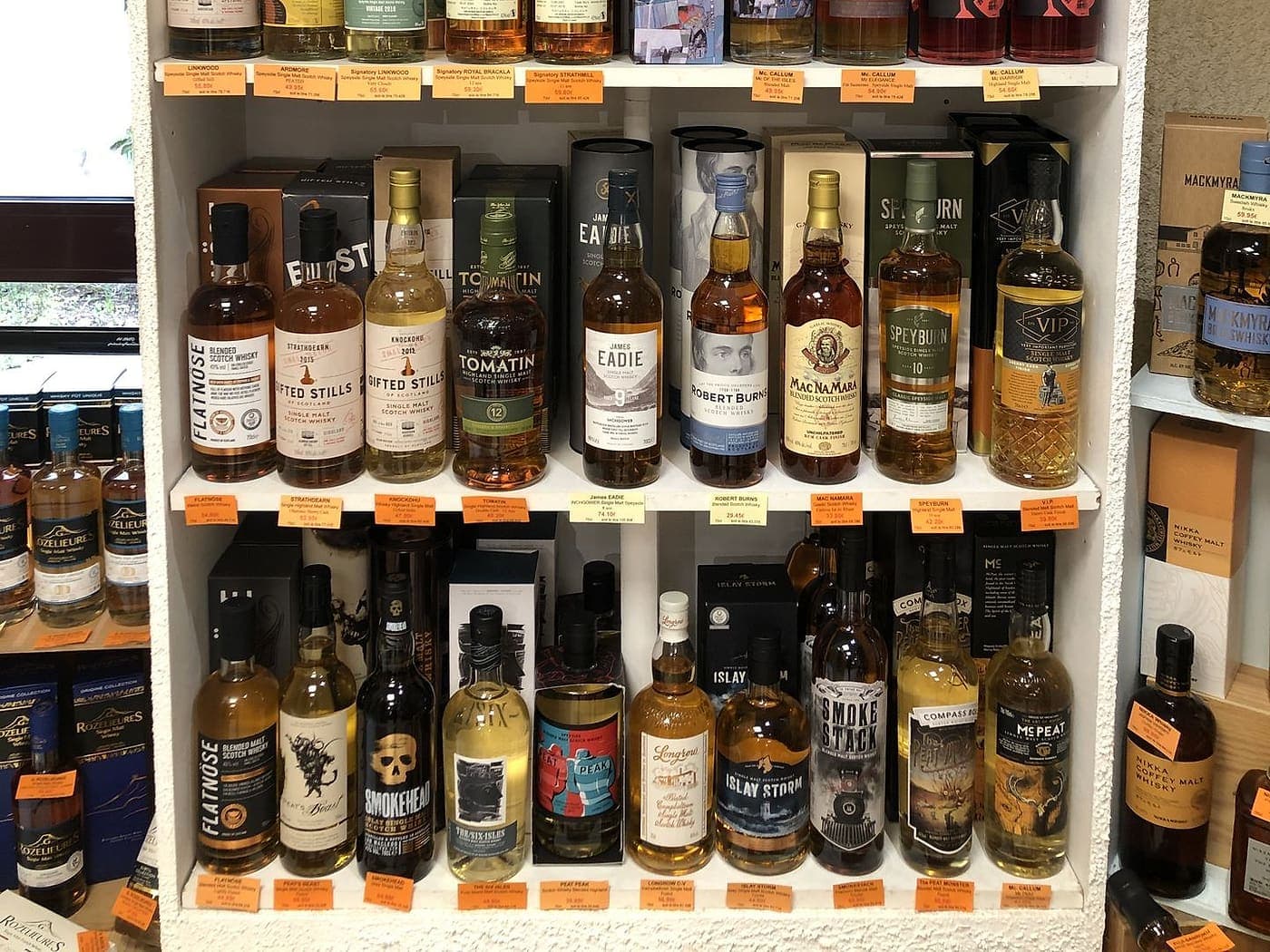 Le rayon whiskies et spiritueux